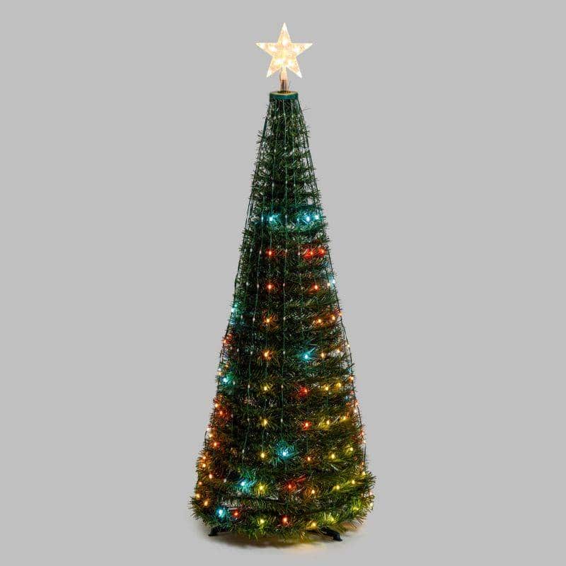 Sapin lumineux conique animé H180cm 304 PixelLED RGB haute luminosité avec télécommande