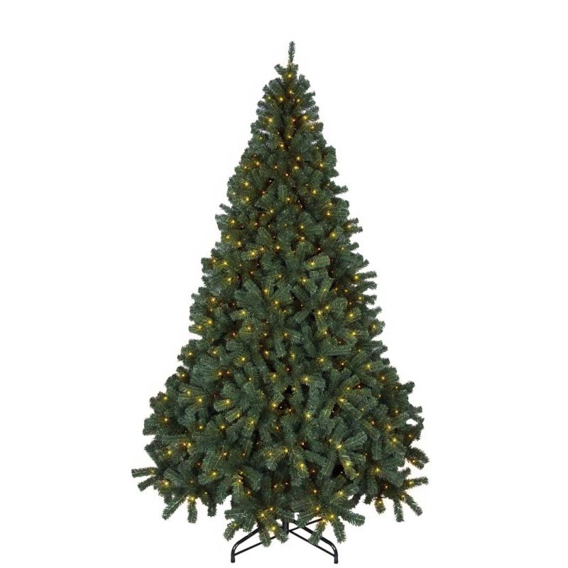 Sapin de Noël géant 3,6M Nordmann lumineux artificiel vert LED blanc chaud