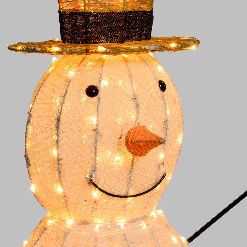 Bonhomme de neige lumineux 3D H150cm 320 LED ambré fixe Timer extérieur Smart Connect 31V professionnel