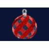 Occasion Décor géant boule de Noël lumineuse 3D H2m LED rouge et blanc froid scintillantes 24V