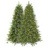 Sapin lumineux vert 2,1m 470 LED blanc chaud et multicolore 8 animations IP44