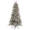 Sapin lumineux floqué 2,1M 500 led blanc chaud avec pomme de pin qualité pro