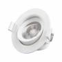 Spot LED 7W encastrable orientable rond blanc naturel professionnel