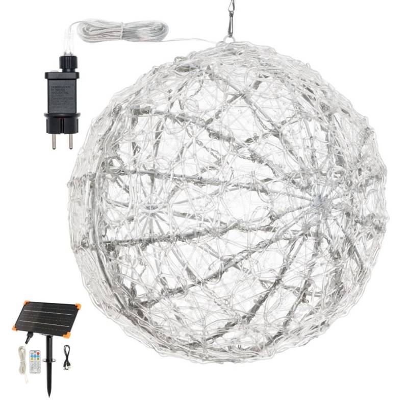 Sphère lumineuse Solaire D36cm 140 LED blanc froid 8 jeux lumières IP44 SMART Connect Lotti 31V