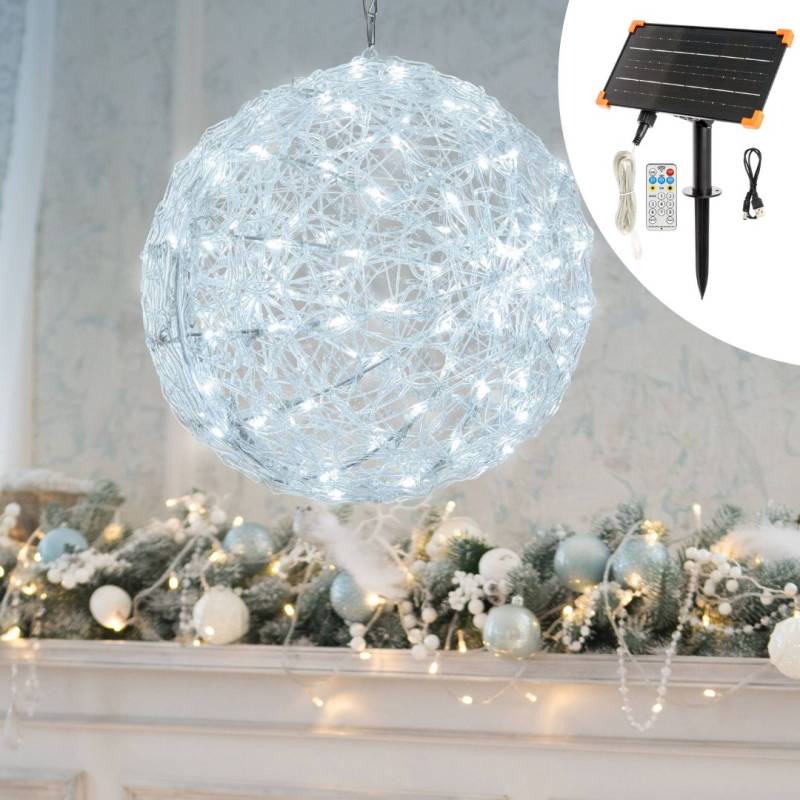 Sphère lumineuse Solaire D36cm 140 LED blanc froid 8 jeux lumières IP44 SMART Connect Lotti 31V