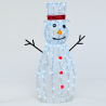 Bonhomme de neige lumineux Solaire 3D H90cm 180 LED blanc froid 8 jeux lumières IP44 SMART Connect Lotti 31V