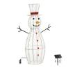 Bonhomme de Neige 3D Solaire H120cm 260 LED blanc froid 8 jeux lumières IP44 SMART Connect Lotti 31V