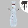 Grand Bonhomme de neige lumineux Solaire 3D H150cm 320 LED blanc froid 8 jeux lumières IP44 SMART Connect Lotti 31V