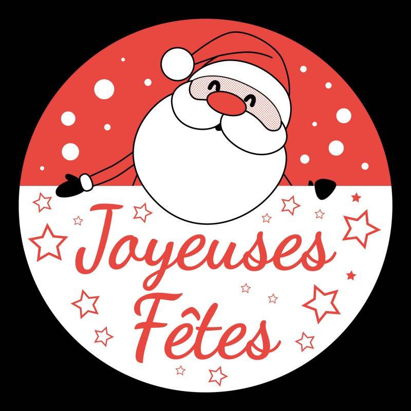 Gobo Ø37-23mm Père Noël Joyeuses Fêtes Blanc et Rouge compatible uniquement avec les Projecteurs LED Professionnels