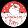 Gobo Ø37-23mm Père Noël Joyeuses Fêtes Blanc et Rouge compatible uniquement avec les Projecteurs LED Professionnels