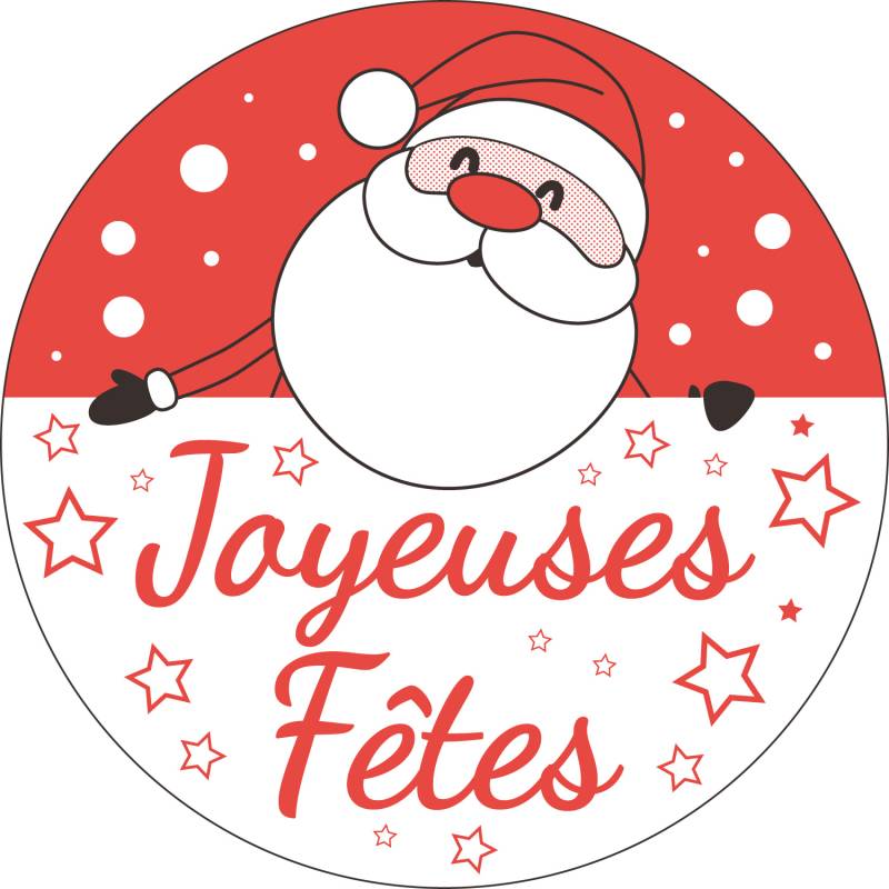 Gobo Ø37-23mm Père Noël Joyeuses Fêtes Blanc et Rouge compatible uniquement avec les Projecteurs LED Professionnels