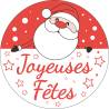 Gobo Ø37-23mm Père Noël Joyeuses Fêtes Blanc et Rouge compatible uniquement avec les Projecteurs LED Professionnels