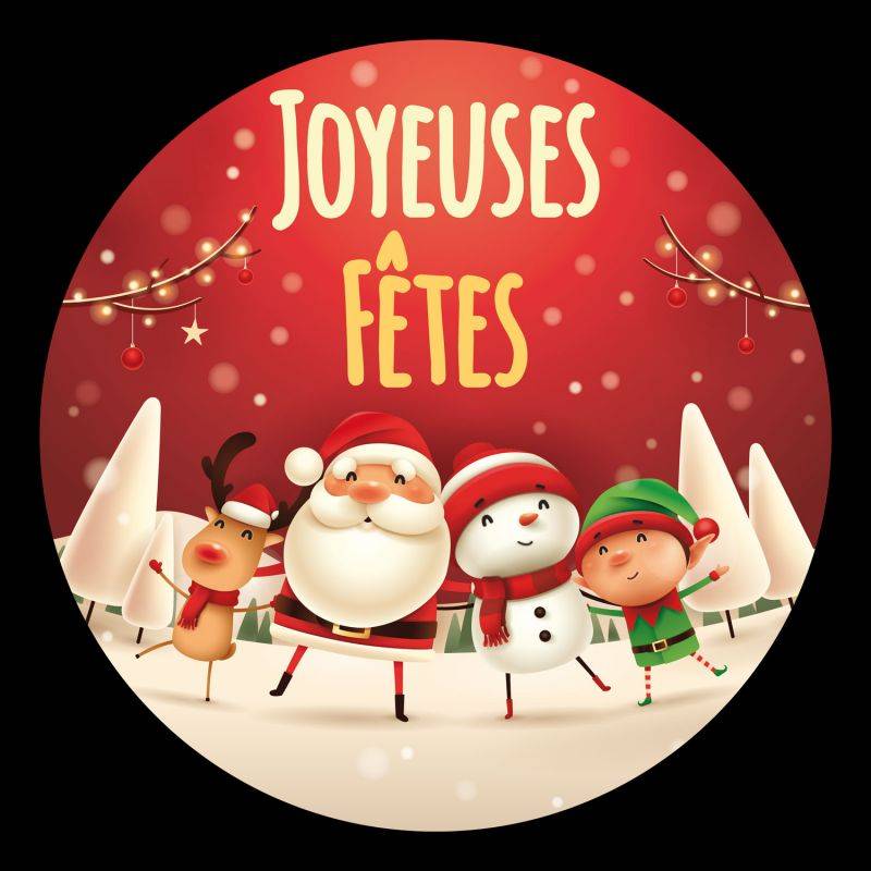 Gobo Ø37-23mm Personnages de Noël Joyeuses Fêtes compatible uniquement avec Projecteurs LED Professionnels