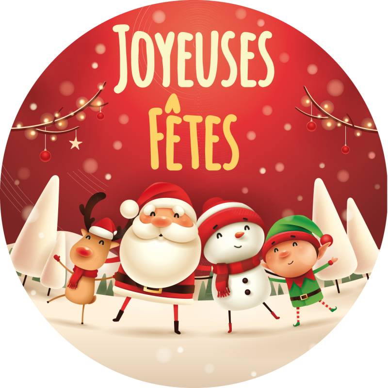 Gobo Ø37-23mm Personnages de Noël Joyeuses Fêtes compatible uniquement avec Projecteurs LED Professionnels