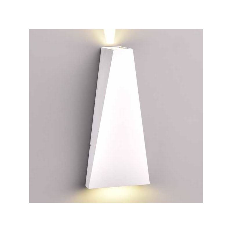 Applique murale exterieure design LED triangle Blanc neutre Haut Bas IP54 6W professionnelle