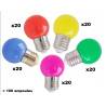 Guirlande guinguette extérieure 100 mètres 100 LED multicolores E27