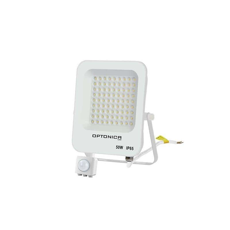 Projecteur LED 50W détecteur de mouvement extérieur IP65 4500k professionnel blanc