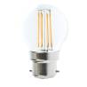 Ampoule B22 Guinguette plastique transparent 4W filament LED blanc chaud G45 Professionnelle