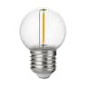 Ampoule Guinguette en plastique transparent filament LED 1W Blanc Chaud culot E27