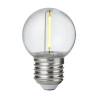 Ampoule Guinguette en plastique transparent filament LED 1W Blanc Chaud culot E27