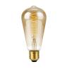 Ampoule LED Vintage Spirale 4W E27 - Blanc Chaud, Dimmable, Verre Ambré ST64