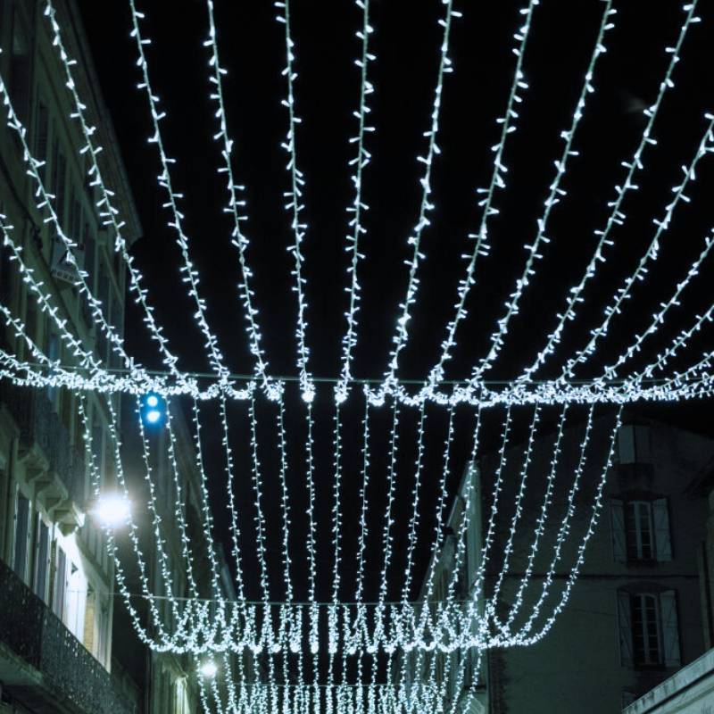 Guirlande Rideau Plafond Lumineux 30 mètres 480 leds blanc froid fixe professionnel OPTIMA LEBLANC