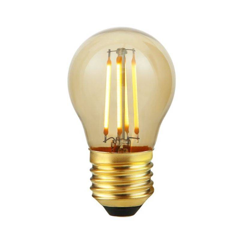 Ampoule Guinguette LED filament dimmable Ambrée blanc très chaud E27