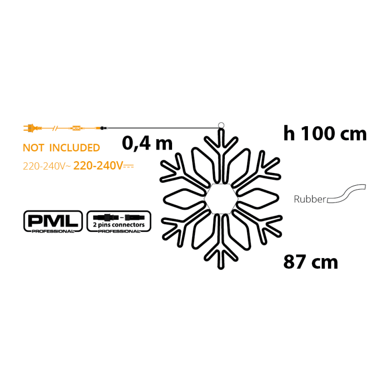 Flocon de neige FK3 Ø100cm Professional PML IP67 FlashLED