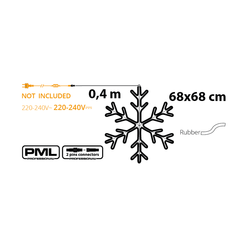 Flocon de neige FK2 Ø70cm Professional PML IP67