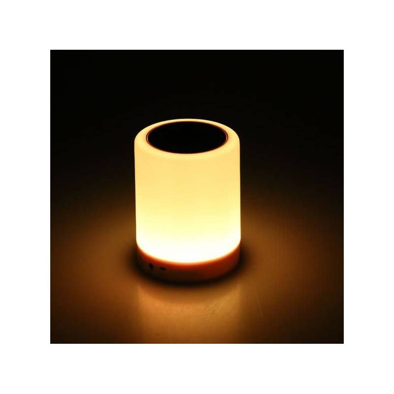 Centre de table cylindre lumineux LED enceinte Bluetooth multicolore rechargeable professionnel