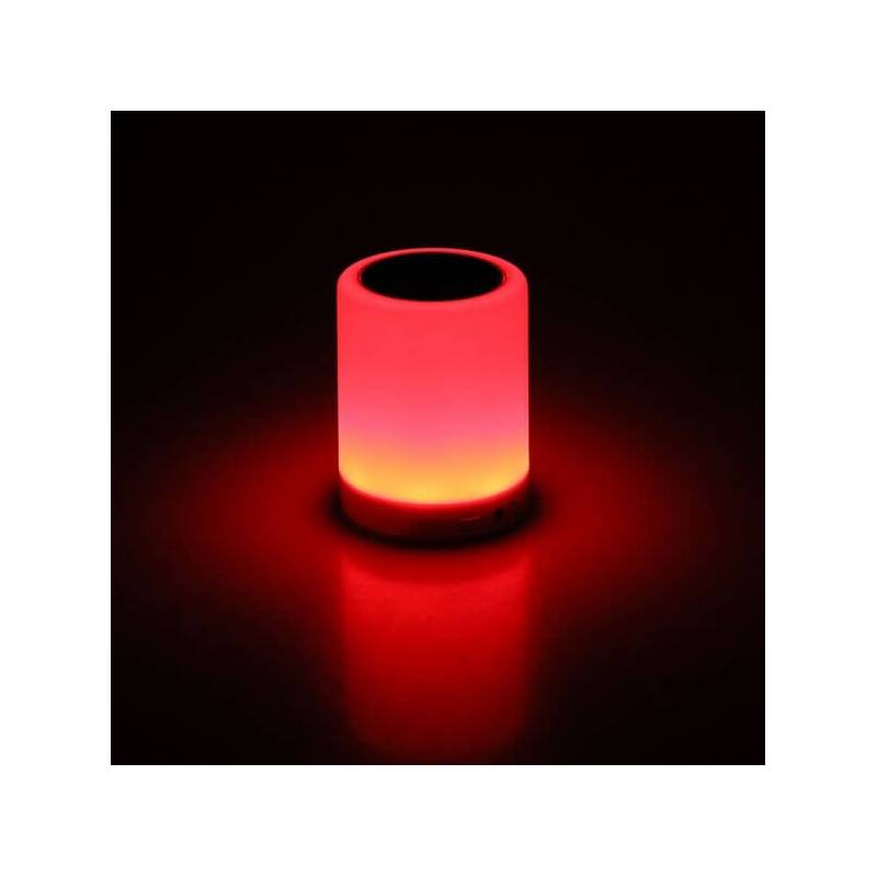 Centre de table cylindre lumineux LED enceinte Bluetooth multicolore rechargeable professionnel