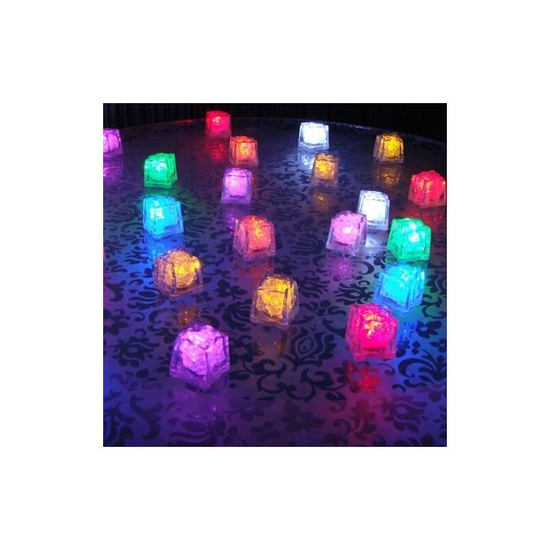 Glaçon lumineux led piles disponible plusieurs couleurs fixe ou clignotent professionnel