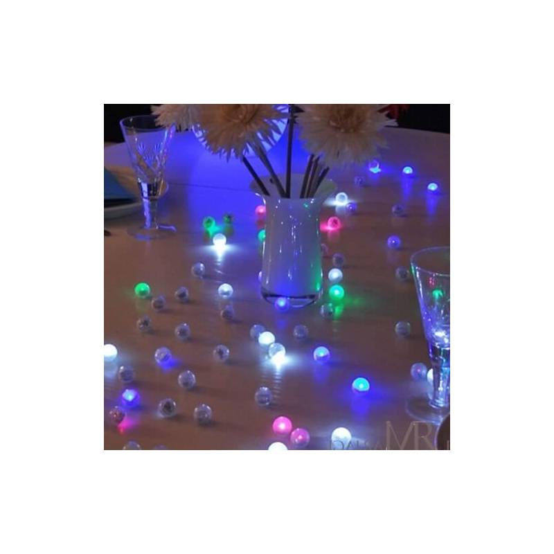 Mini boule lumineuse led flottante piles couleur au choix par 12 professionnel