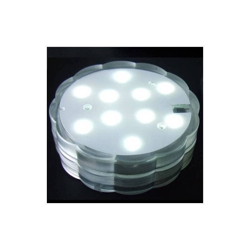 Base lumineuse led submersible blanche piles télécommande professionnel