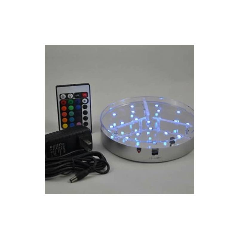 Base led 20CM multicolore RGB 10 leds télécommande à piles professionnel